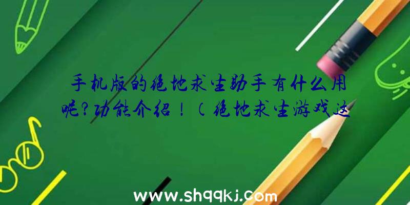 手机版的绝地求生助手有什么用呢？功能介绍！（绝地求生游戏这款手机游戏知名）